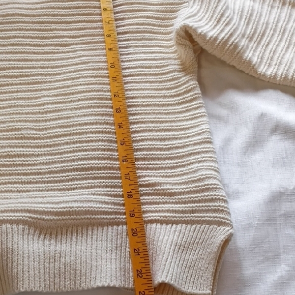 Madewell Women's Ruffle Pullover Cream Knit Sweater Size L - Picture 11 of 11